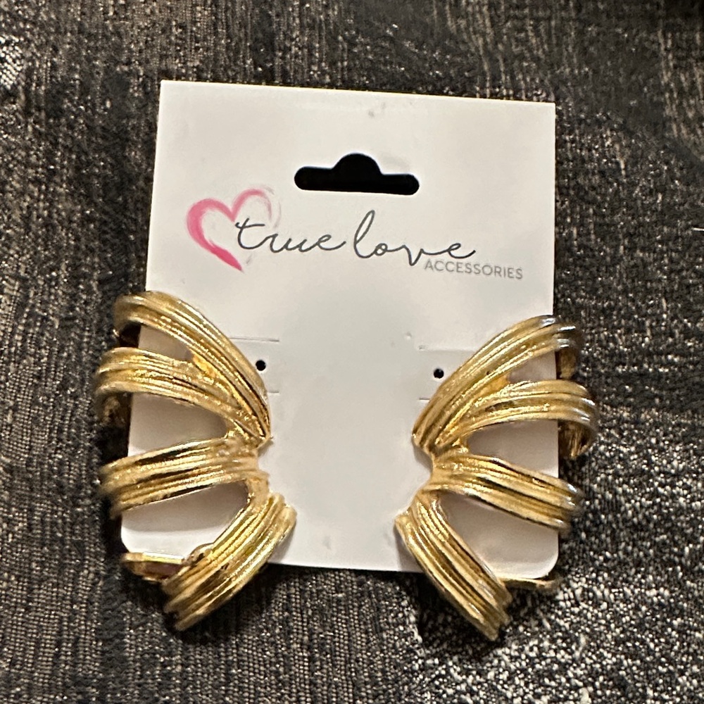 Gold Hoop Earrings by True Love Accessories